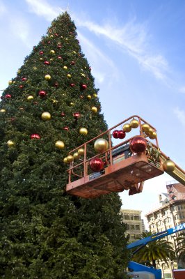 Christmas tree at Union Square