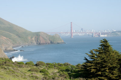 The Golden Gate Bridge from the Marin Headlands