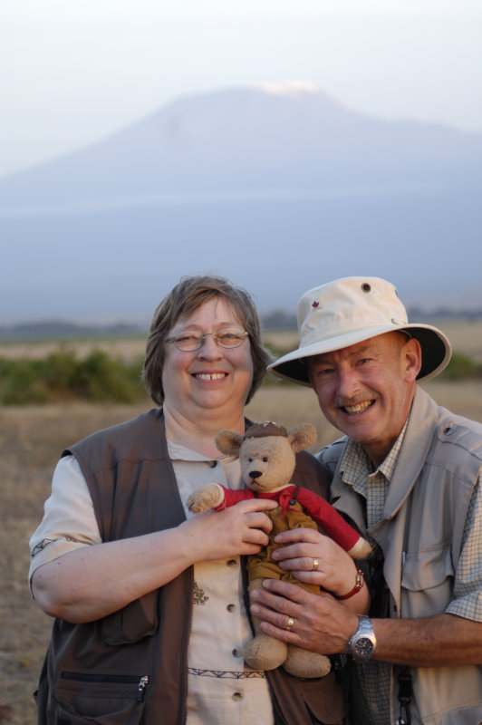  Spunky on safari with Lynda & Jim.