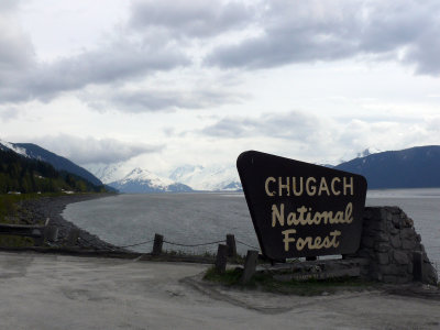 The entrance to Chugach National Forest