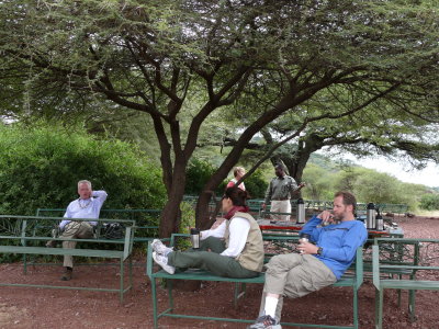 Lake Manyara Park - Just relaxing over coffee in the park