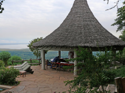 The bar at the pool - Lake Manyara Serena