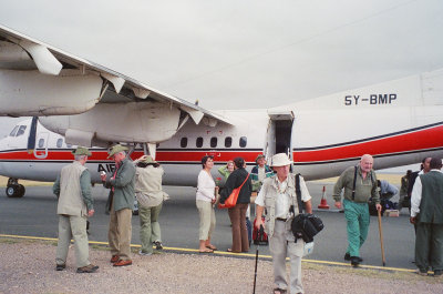 Our group arrives in Amboseli National Park on the scheduled Air Kenya flight