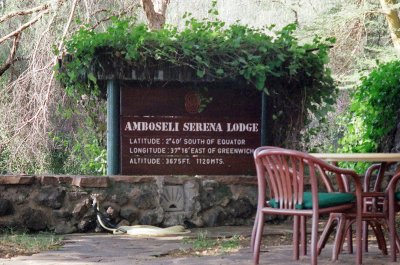 Amboseli Serena Lodge sign