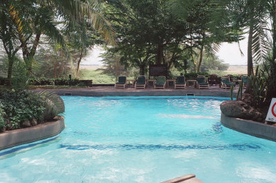 Amboseli Serena Lodge pool, looked really inviting