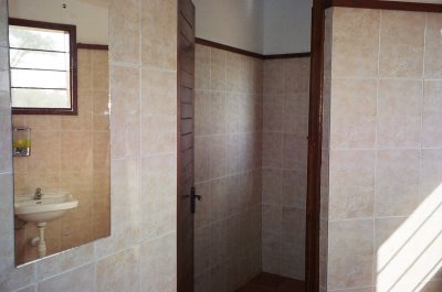 The inside was as nice as our lodge bathroom!