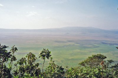 View of the crater below from a lookout point