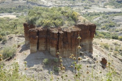 Oldupai Gorge, you can see the different 'time' layers of the earth