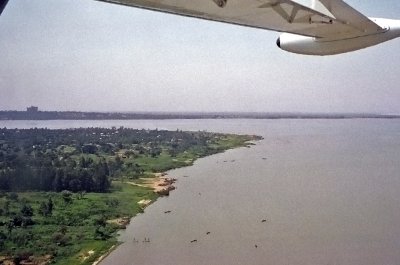 Flying over Lake Victoria