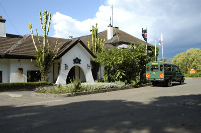 The front entrance to the main building