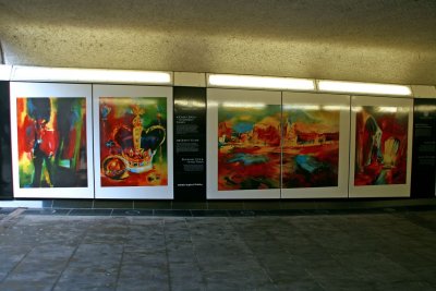 Artwork at tube station entry/exit