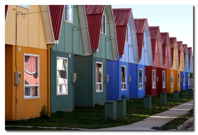 Colorido casas Chilenas