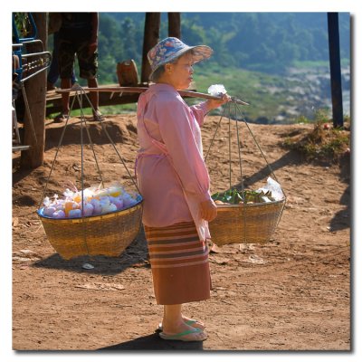 Vendedora Laosiana  -  Laotian saleswoman