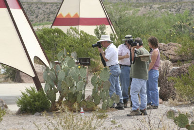 We take a lunch break in  a couple teepees along the road, but being photographers.... we keep shooting.