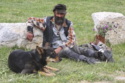 Who is this lone wanderer and his dog?