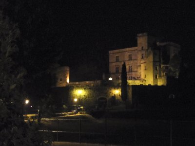 The castle at night...