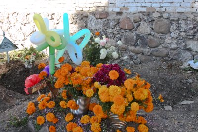 It is particularly sad to see all the graves of children who have died.