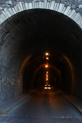 Beneath the historic city are about 5 miles of one-way tunnels.