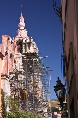 This church is being restored...
