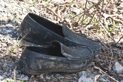 and the Dollar Store shoes...