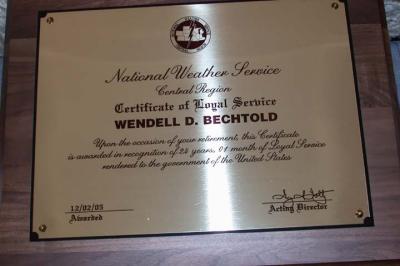 Certificate of Loyal Service