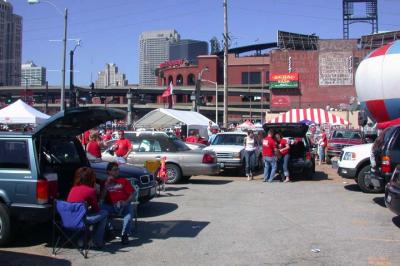 Tailgating in a parking lot
