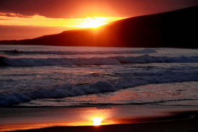 Sunset on Otago peninsula
