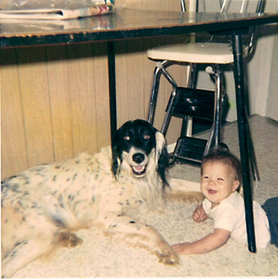 Me as a baby with Doc