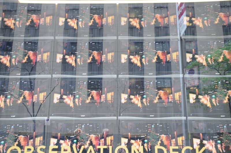 Top of the Rock Observation Deck Entrance Window Reflection