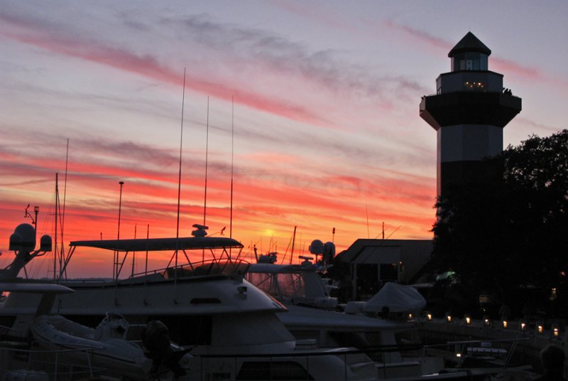 Harbor Town  Lighthouse at Sunset