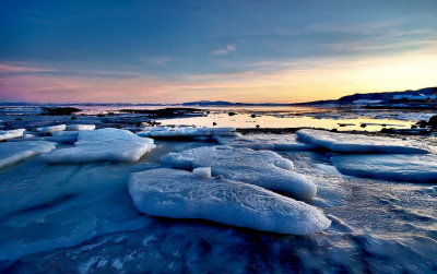 Drifted Ice on a Beach