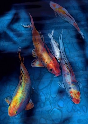 Inspired by Hiroshige - Koi 3
