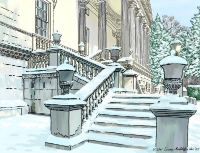 Chiswick house Steps - Snow