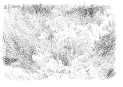 Cloud sketch (Painter - sketch pencil)