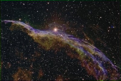 Western Veil Nebula in Narrow Band