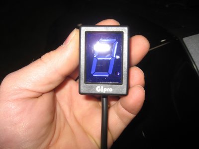 GiPro ATRE gear indicator display in blue