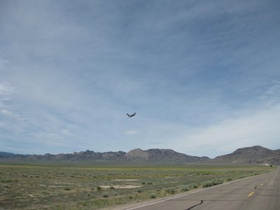 We were buzzed by a C17 near Area 51