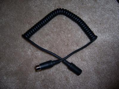 Coiled headset lead