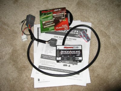 In the box is the Power Commander unit, and harness and instructions (with pictures) and software for your PC