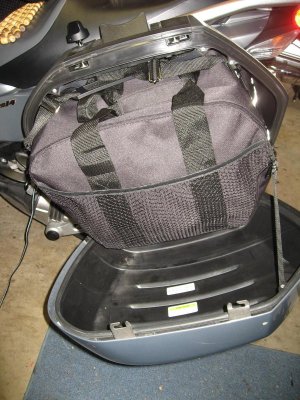 Liner fitted in bag