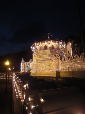 temple lit up