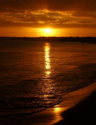 Sunset Reflection over Cozumel