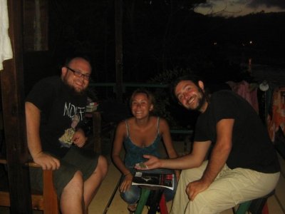 Me, Chiara & Andrea - our last night @ Zion Country