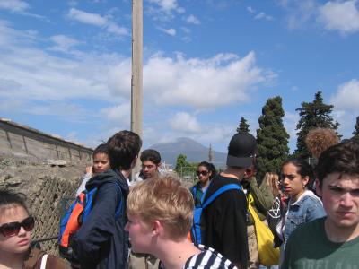 Leaving Pompei, one last look at Mt. Vesuvius