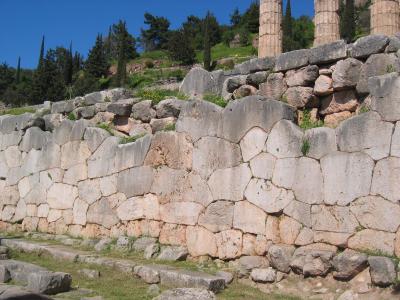 Polygonal Rock foundation of Apollo Temple