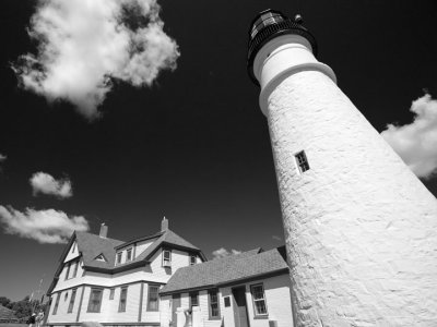 Portland Head Light B&W