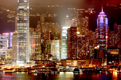 Island Hong Kong at night
