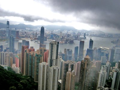 HK under clouds