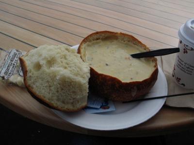 Famous Crab Chowder Soup with Bread Bowl