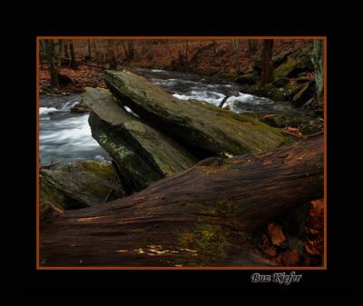 Logs and Stones in River Turn